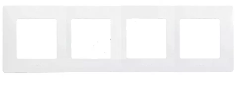 Legrand Etika 672504, рамка декоративная четырехместная (белая)