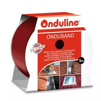 Лента герметизирующая Ондулин Ондубанд красный кирпич 3000х100 мм самоклеящаяся