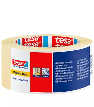 Лента малярная Tesa желтая 50 мм 50 м