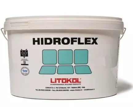 Litokol Hidroflex, 5 кг, Гидроизоляционный состав однокомпонентный