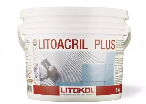 Litokol Litoacril Plus, 5 кг, Клей для плитки дисперсионный