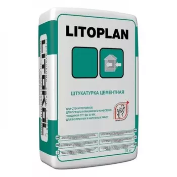 Litokol Litoplan, 25 кг, Штукатурка цементная для машинного нанесения