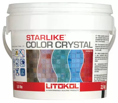 Litokol Starlike Crystal C.350, 2.5 кг, Затирка эпоксидная