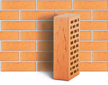 ЛСР М150 250х120х65 мм, Кирпич облицовочный одинарный рустик (соломенный)