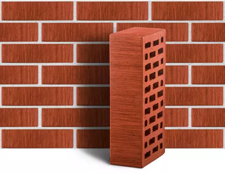 ЛСР М175 250х120х65 мм, Кирпич облицовочный одинарный тростник (темно-красный)