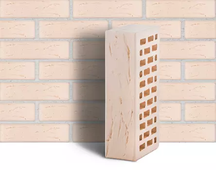 ЛСР М175 250х120х65 мм, Кирпич облицовочный одинарный рустик (белый)