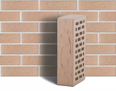 ЛСР М175 250х120х65 мм, Кирпич облицовочный одинарный рустик (светло-серый)