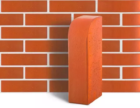 ЛСР R-60 М250 250х120х65 мм, Кирпич облицовочный фасонный гладкий полнотелый (красный)