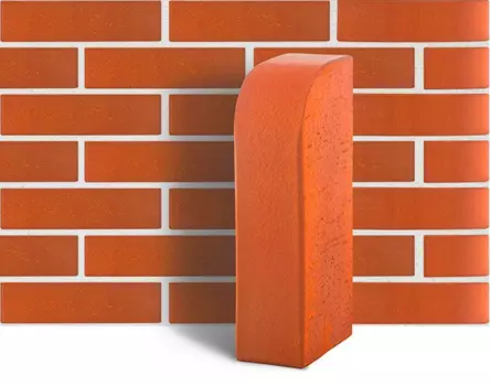 ЛСР R-60 М400 250х120х65 мм, Кирпич облицовочный фасонный гладкий полнотелый (красный)