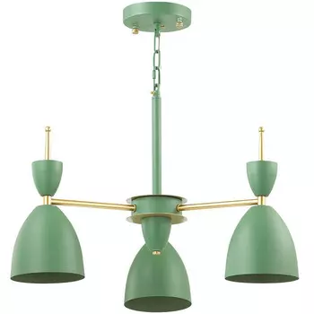 Люстра подвесная Lumion Gemma 3785/3 зеленая/золото E27 3х60W 220V