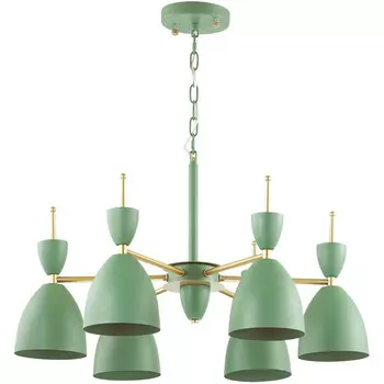 Люстра подвесная Lumion Gemma 3785/6 зеленая/золото E27 6х60W 220V