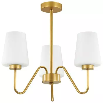 Люстра подвесная Lumion Olivia 3791/3C золотая/белая E27 3х60W 220V