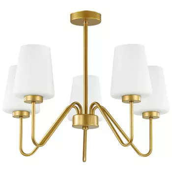 Люстра подвесная Lumion Olivia 3791/5C золотая/белая E27 5х60W 220V