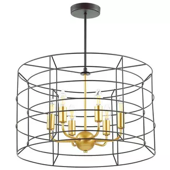 Люстра подвесная Lumion Rupert 4410/6 черная/золотая E14 6х40W 220V
