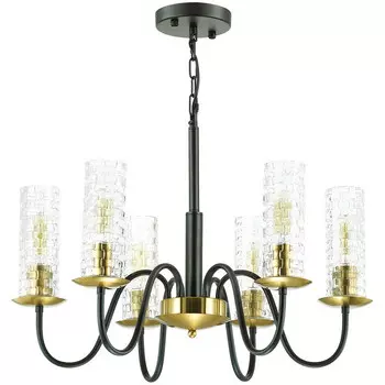 Люстра подвесная Lumion Sheila 3781/6 черная/бронза E27 6х40W 220V