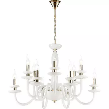 Люстра подвесная Odeon Light Capri 4187/12 белая с золотом E14 12х40W 220V