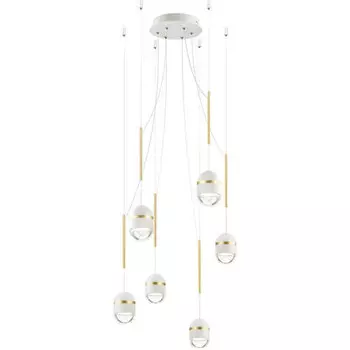 Люстра подвесная Odeon Light Minion 4117/30L белый с золотом 30W 22