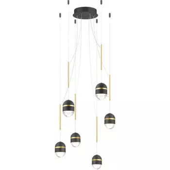 Люстра подвесная Odeon Light Minion 4118/30L черный с золотом 30W 220V