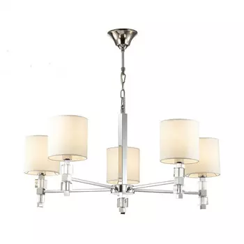 Люстра подвесная Odeon Light Pavia 4113/5 хром/белый E14 5х40W