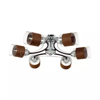 Люстра потолочная Lumion Filla 3030/6C коричневая E27 6х60W 220V