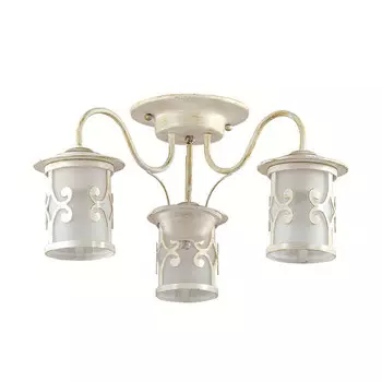 Люстра потолочная Lumion Sekvana 3125/3C белая с золотой патиной E27 3х40W 220V