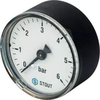 Манометр аксиальный Stout Dn 50 мм 1/4' SIM-0009-500608
