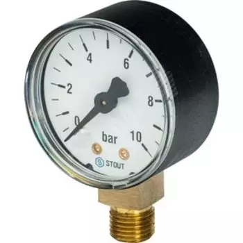 Манометр радиальный Stout Dn 50 мм 1/4' SIM-0010-501008