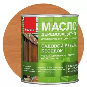 Масло деревозащитное Neomid тик коричневый 0.75 л