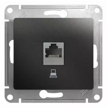 Механизм компьютерной розетки Schneider Electric Glossa GSL000781K RJ45 одноместный антрацит