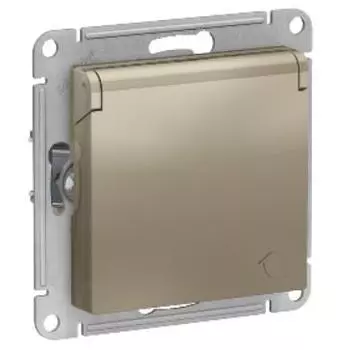 Механизм одноместной розетки Schneider Electric AtlasDesign ATN000546 шампань