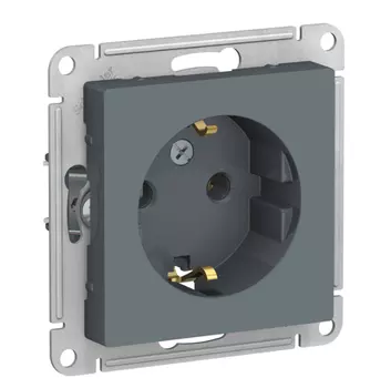 Механизм одноместной розетки Schneider Electric AtlasDesign ATN000743 серый