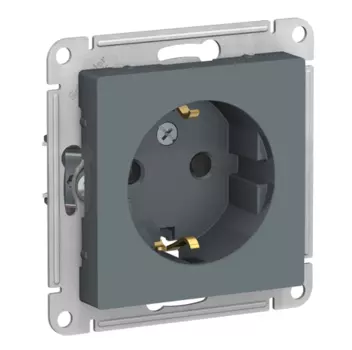 Механизм одноместной розетки Schneider Electric AtlasDesign ATN000745 серый