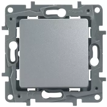 Механизм переключателя Legrand Etika 672409 одноклавишный промежуточный алюминий