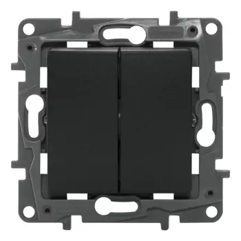 Механизм переключателя Legrand Etika 672612 двухклавишный антрацит
