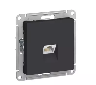 Механизм розетки компьютерной Schneider Electric AtlasDesign RJ45 ATN001083 черный