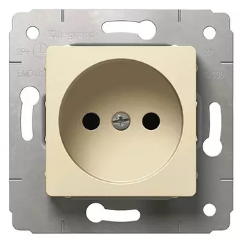 Механизм розетки Legrand Cariva 773716 одноместный без заземления Слоновая кость