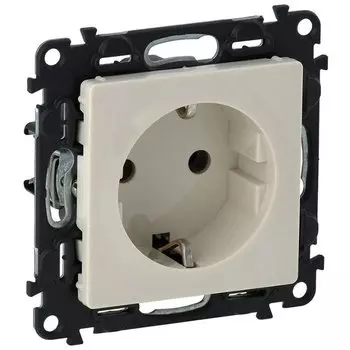Механизм розетки LeGrand Valena Life 753525 одноместный с заземлением слоновая кость