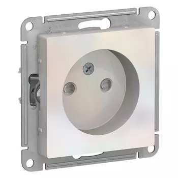 Механизм розетки Schneider Electric AtlasDesign ATN000449 одноместный без заземления с защитными шторками жемчуг
