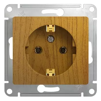 Механизм розетки Schneider Electric Glossa GSL000543 одноместный с заземлением дуб