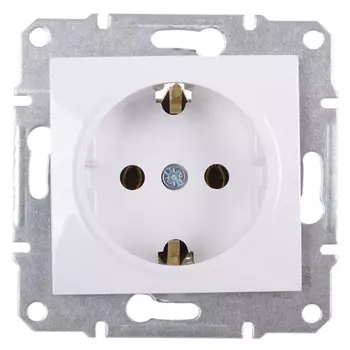 Механизм розетки Schneider Electric Sedna SDN3000521 одноместный с заземлением белый
