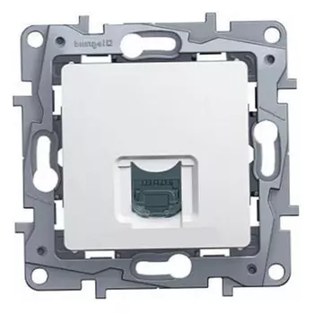 Механизм телефонной розетки Legrand Etika 672240 RJ11 проходной одноместный белый