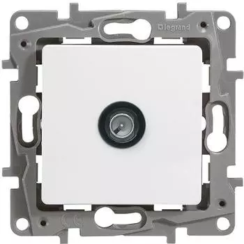 Механизм TV розетки Legrand Etika 672263 проходной белый 14 Дб