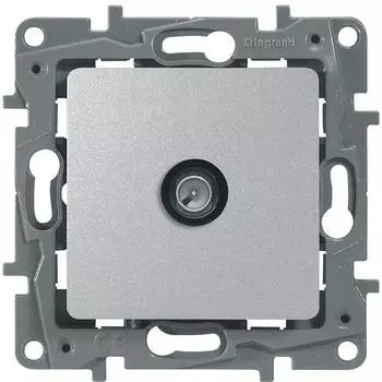 Механизм TV розетки Legrand Etika 672465 оконечный алюминий 5 Дб