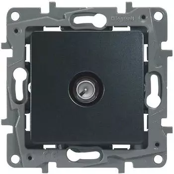 Механизм TV розетки Legrand Etika 672651 оконечный антрацит 2 Дб