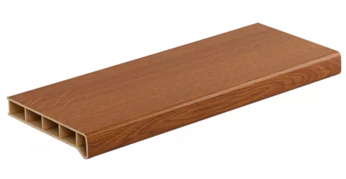 Moeller (золотой дуб матовый), 50 см, Подоконник ПВХ