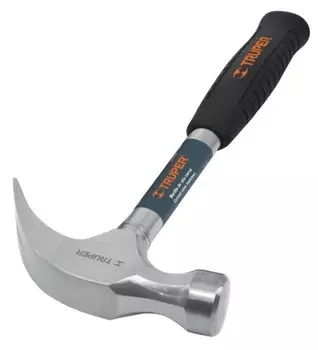 Молоток-гвоздодер с цельнометаллической прорезиненной ручкой 600 г