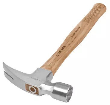 Молоток-гвоздодер с деревянной ручкой 600 г