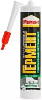Момент Гермент 280 мл, Герметик силиконовый нейтральный универсальный (прозрачный)