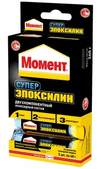 Момент Супер Эпоксилин, 5х48 г, Бытовой клей