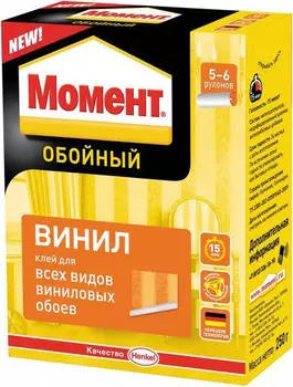 Момент Винил 500 г, Обойный клей для виниловых обоев,